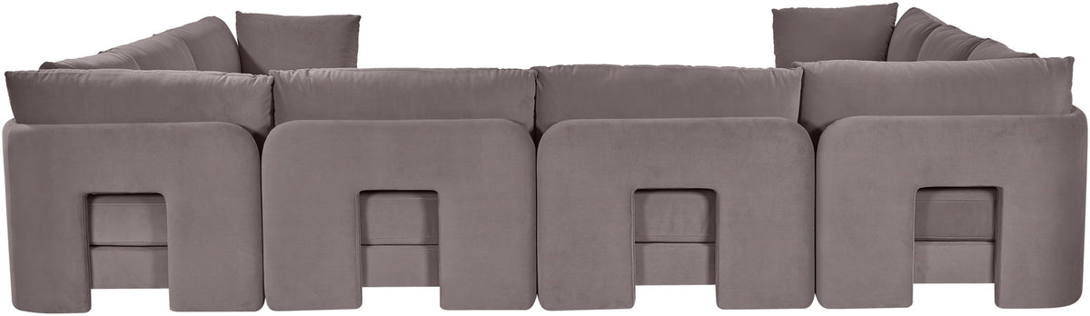 Hammond - Velvet Performance Fabric Upholstered 8 Piece U-Shaped Sectional