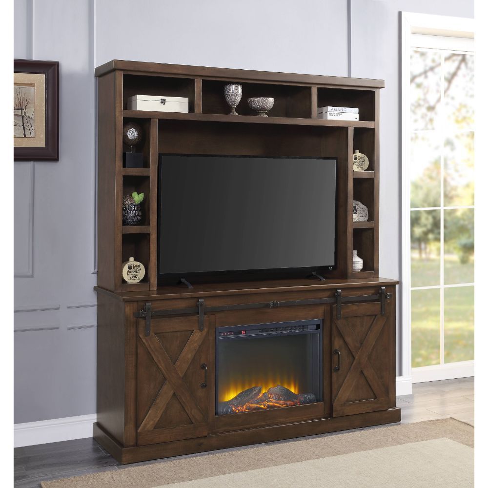 Aksel - Entertainment Center (Include 91617Fir) - Walnut
