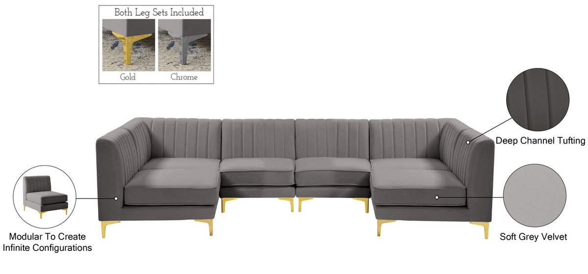 Alina - 6 Piece Modular U-Shaped Sectional