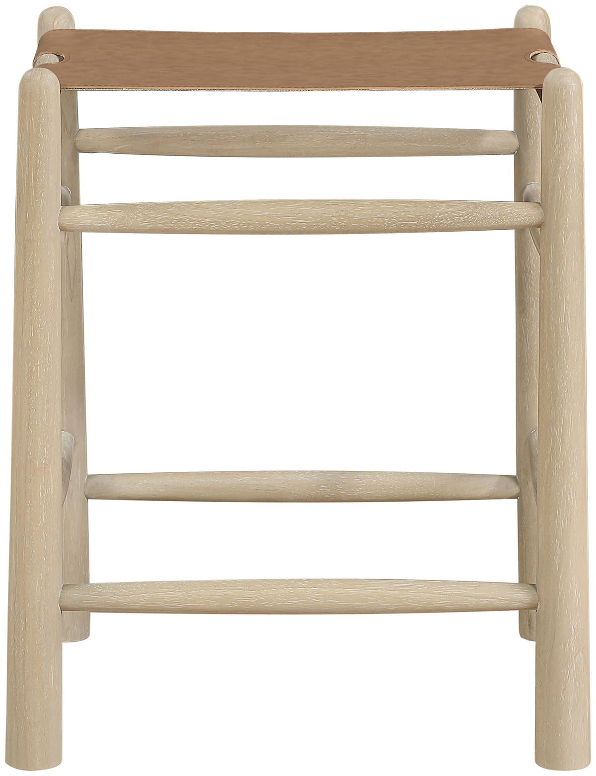 Santos - Backless Counter Stool With Stained Natural Base