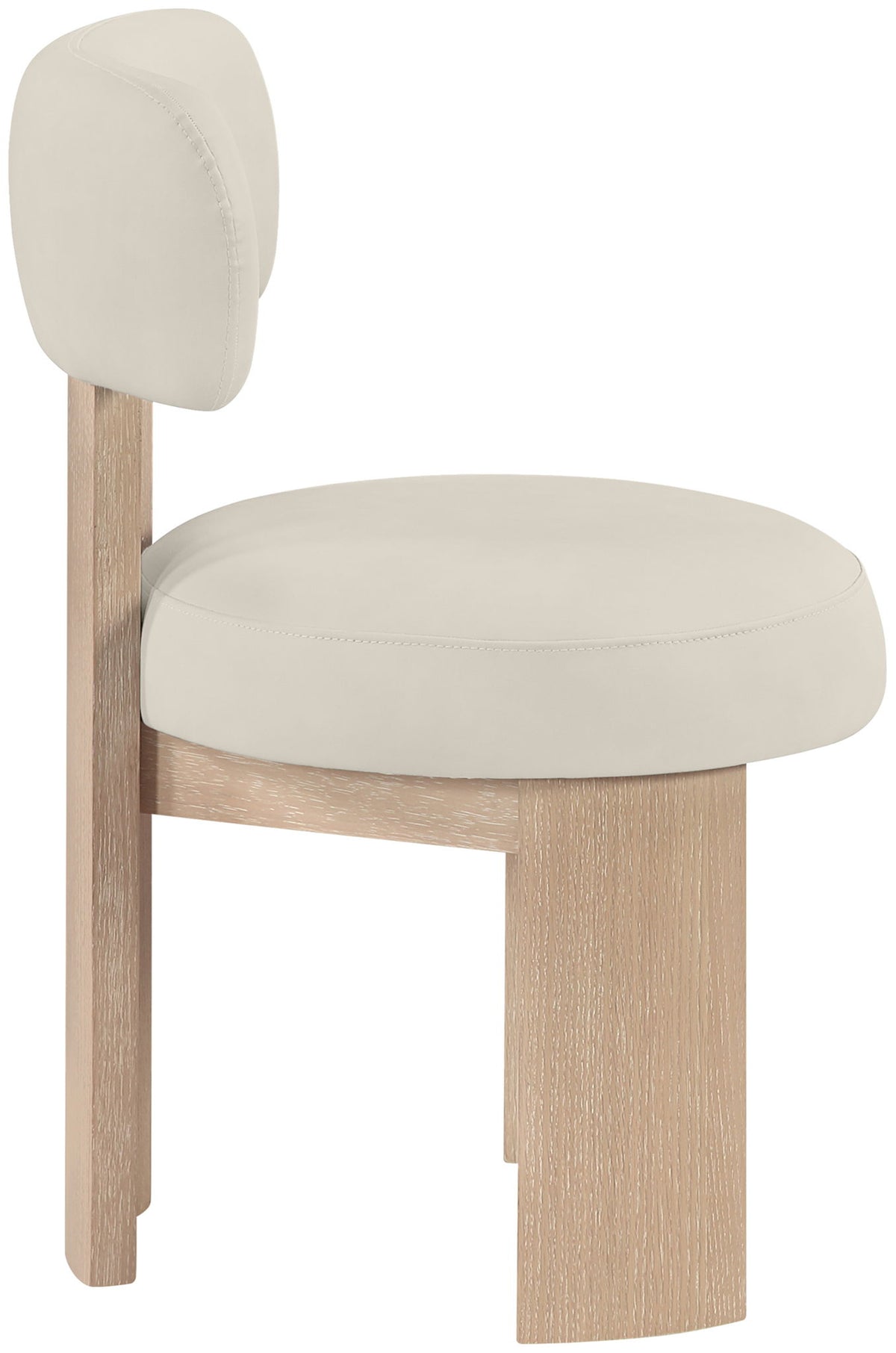Atelier - Vegan Leather Upholstered Dining Chair (Set of 2) - Painted Natural Frame