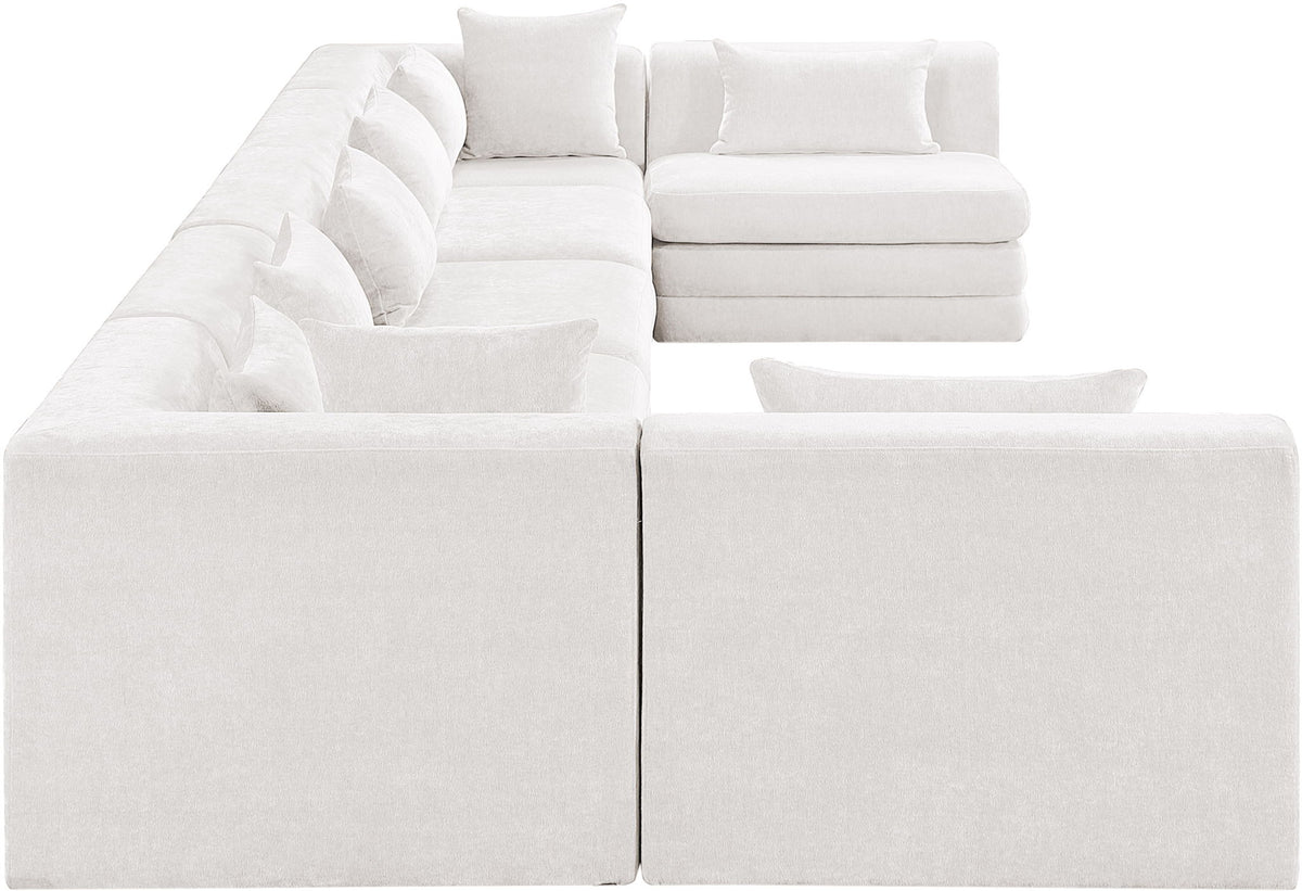 Stellar - 7 Piece Chenille Fabric Upholstered Modular Sectional