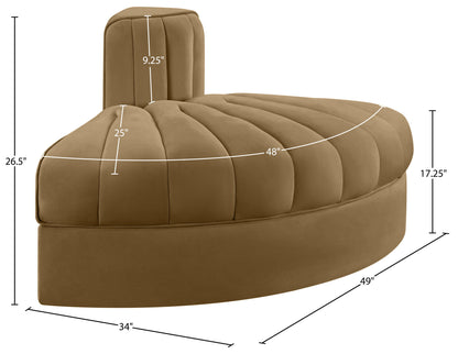 Rummi - Velvet Performance Fabric Upholstered Modular Chair