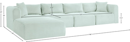 Shaggy - 5 Piece Modular Sectional With Ottoman