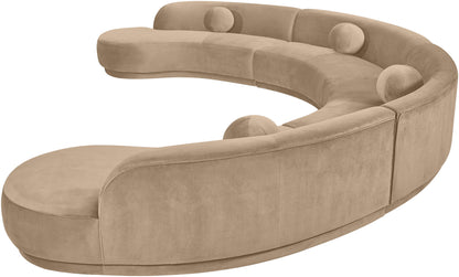Avra - 189" Velvet Performance Fabric Upholstered Sectional