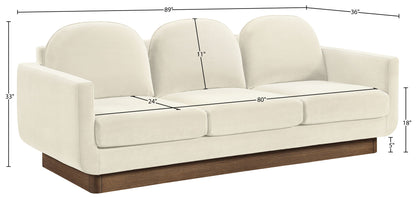 Diviento - Velvet Performance Fabric Upholstered Sofa