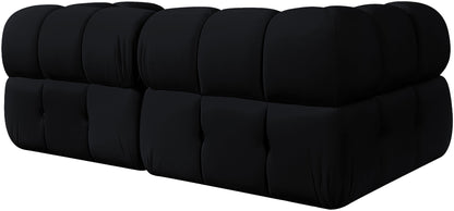 Orin - Velvet Performance Fabric Upholstered 2 Piece Modular Sofa (2 Corner Chairs)