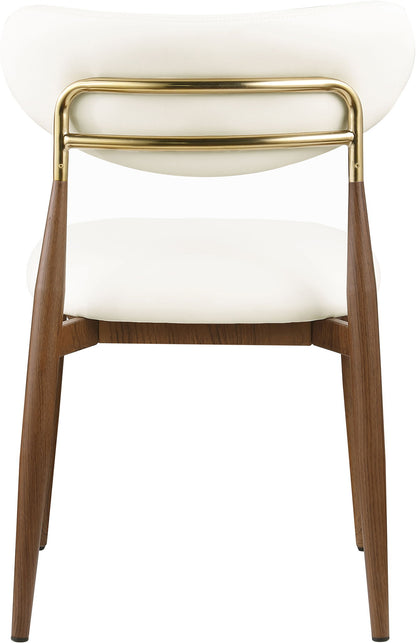 Ronda - Vegan Leather Upholstered Dining Side Chair - Walnut Legs