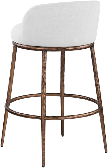 Ferro - Performance Fabric Upholstered Bar Stool - Antique Bronze
