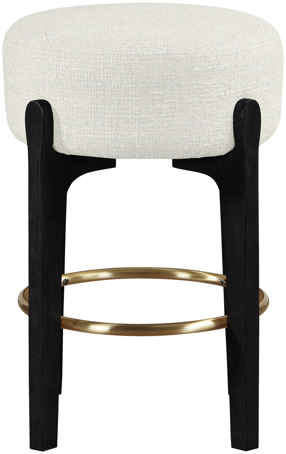 Torino - Backless Counter Stool With Brushed Black Base (Set of 2)