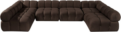 Orin - U-Shaped Velvet 6 Piece Modular Sectional
