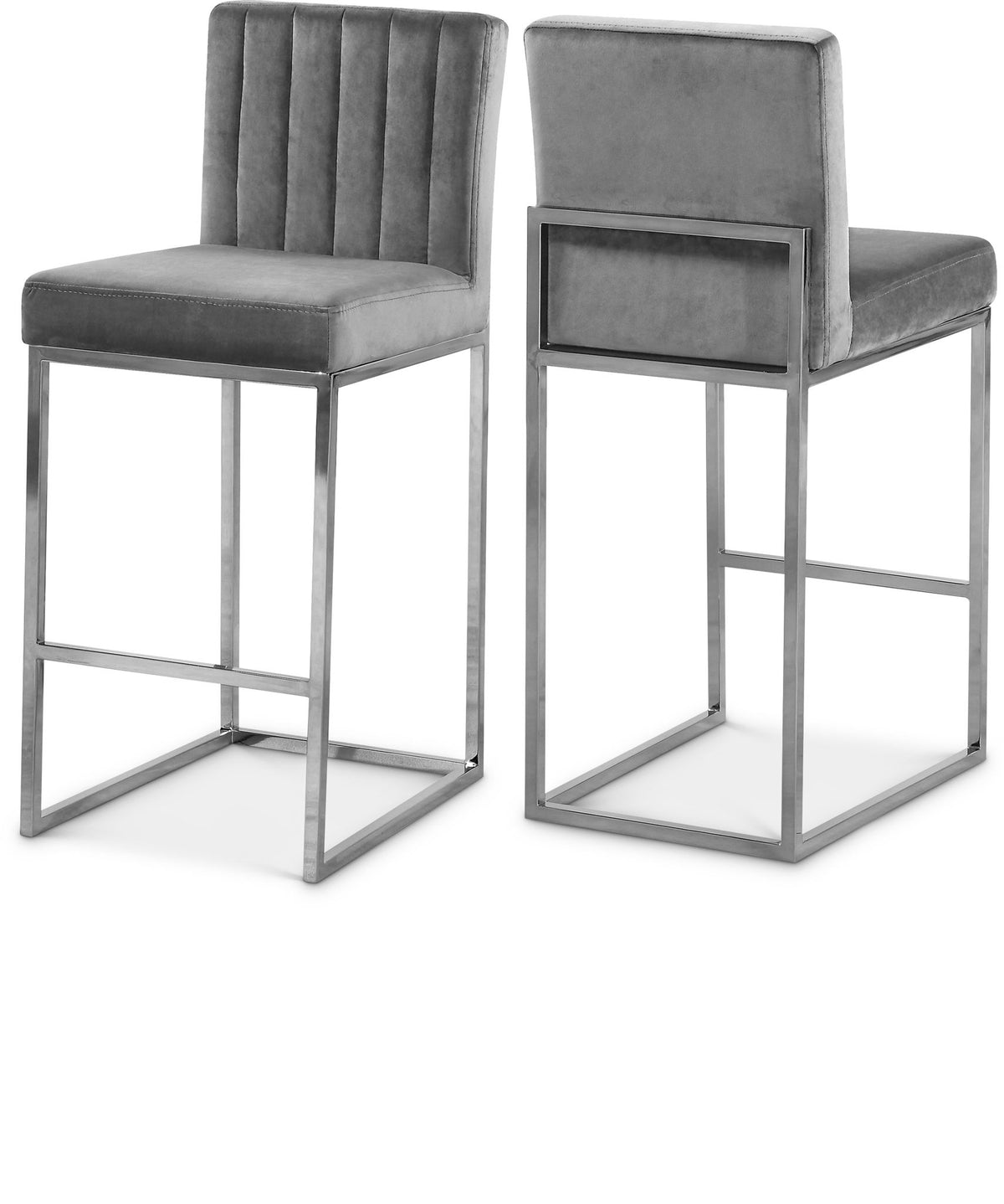 Giselle - Stool with Chrome Legs