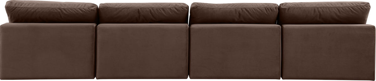 Comfy - Velvet Modular Armless Sofa 4 Seats