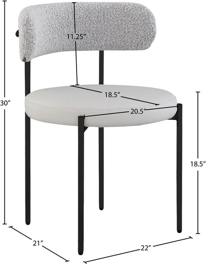 Beacon - Faux Leather Dining Chair With Black Legs (Set of 2)