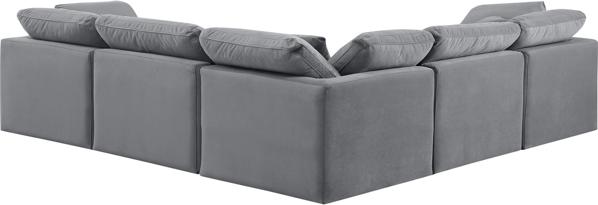 Indulge - Velvet 5 Piece Modular Corner Sectional