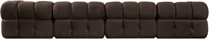 Orin - Fabric Velvet 4 Piece Modular Sofa