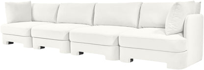 Hammond - Velvet Performance Fabric Upholstered 4 Piece Sofa
