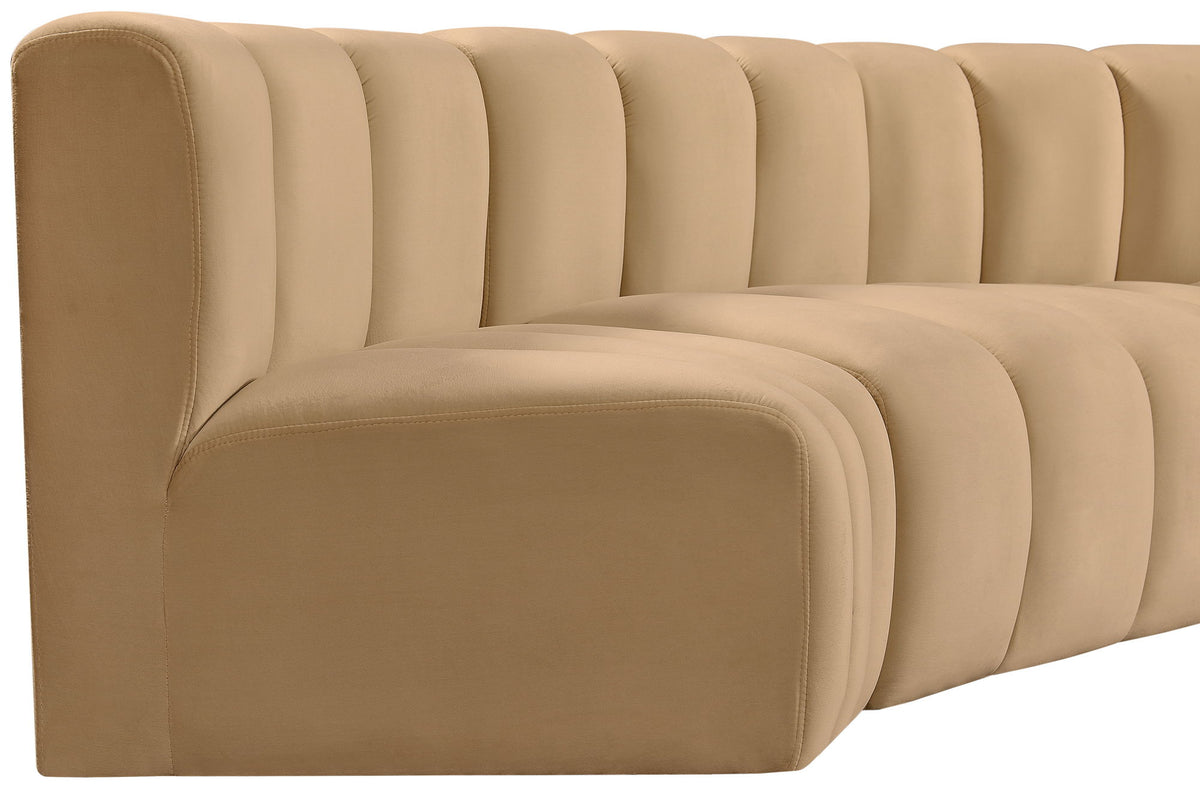Arc - Velvet 8 Piece Curved Modular Sofa