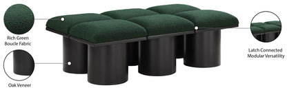 Pavilion - 6 Piece Modular Bench With Black Base