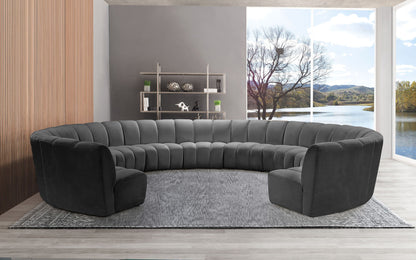 Infinity - 11 Piece Velvet Modular Sectional