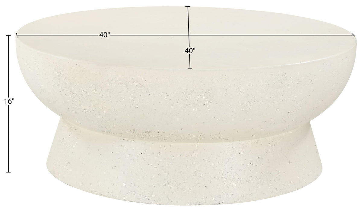 Avaya - Concrete And Fiberglass Indoor / Outdoor Coffee Table - Cream