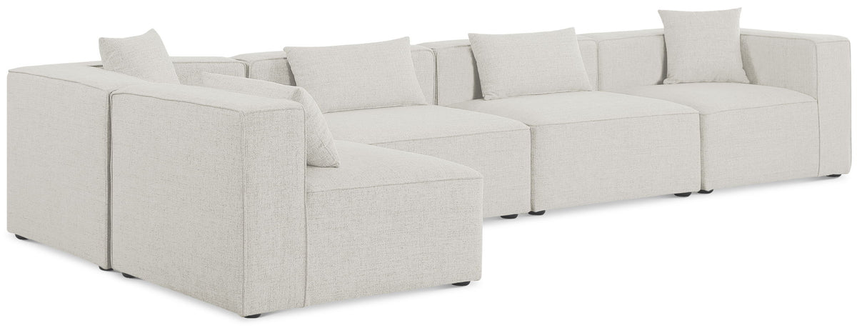 Cube - Linen 5 Piece Modular Sectional