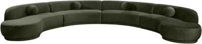 Avra - 189" Velvet Performance Fabric Upholstered Sectional