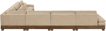 Turin - Chenille Fabric Upholstered Modular Sectional - Beige