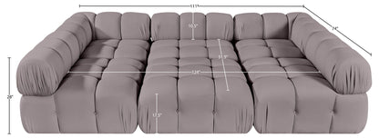Orin - Velvet 6 Piece Modular Sectional