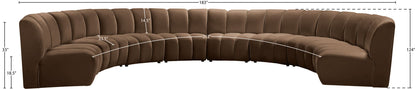 Infinity - 8 Piece Velvet Modular Sectional