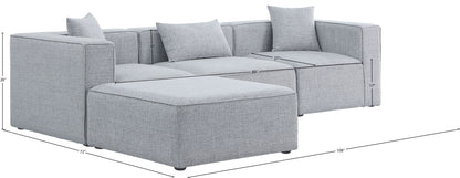 Cube - Linen 4 Piece Modular Sectional With Chaise