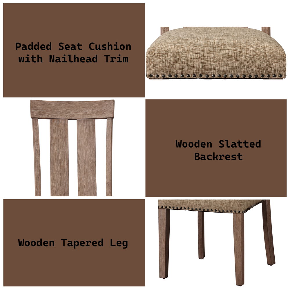 Nathaniel - Side Chair (Set of 2) - Fabric & Maple