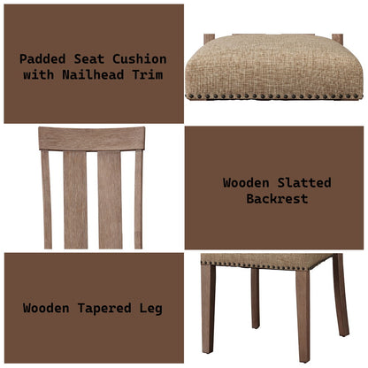 Nathaniel - Side Chair (Set of 2) - Fabric & Maple