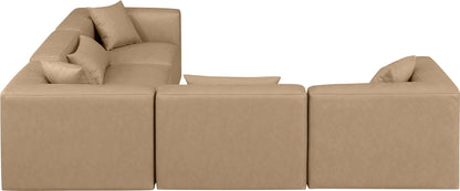 Cube - 5 Piece Modular Corner Sectional - Tan