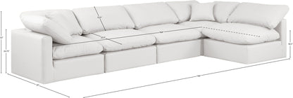 Indulge - Faux Leather 5 Piece Modular Sectional