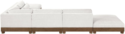 Turin - Chenille Fabric Upholstered Modular Sectional - Cream
