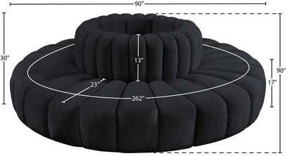 Arc - Velvet 8 Piece Round Modular Sofa