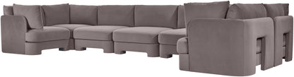 Hammond - Velvet Performance Fabric Upholstered 7 Piece U-Shaped Sectional
