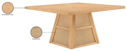 Fenwick - Cane Oak Veneer And Solid Wood Dining Table