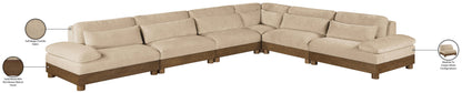 Turin - Chenille Fabric Upholstered Modular Sectional - Beige