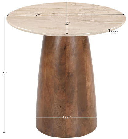 Liona - Marble And Mango Wood Table