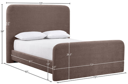 Fira - Chenille Fabric Upholstered Bed
