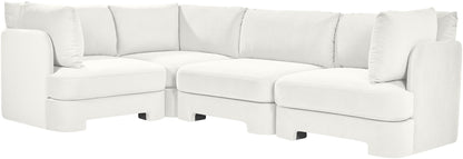 Hammond - Velvet Performance Fabric Upholstered 4 Piece Sectional