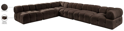Orin - Velvet 6 Piece Modular L-Shaped Sectional