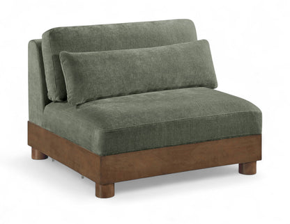 Turin - Chenille Fabric Upholstered Modular Armless Chair