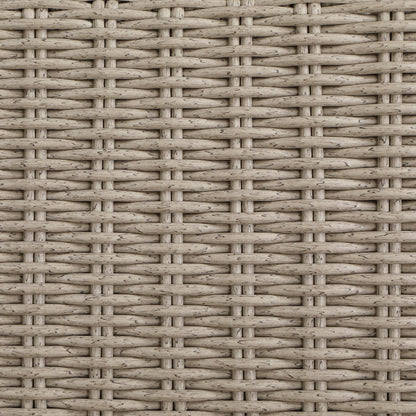 Seacrest - Teak Wood And Wicker Outdoor Patio Coffee Table