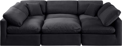 Indulge - Velvet 6 Piece Modular Sectional