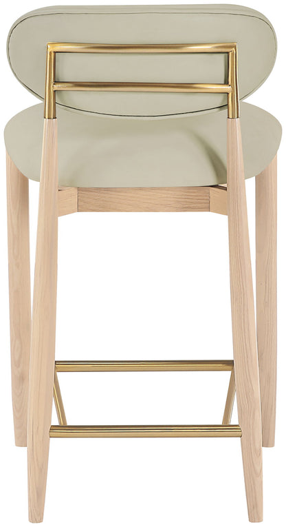 Riccio - Stool - Natural And Gold Frame