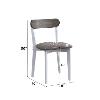 Fidelity - 5 Piece Dining Set - White & Gray