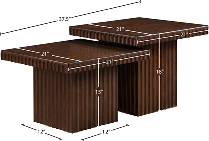 Spencer - 18" Oak Veneer 2 Piece Coffee Table